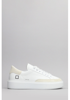 D.a.t.e. Sfera Sneakers In White Leather