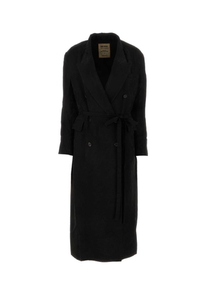 Uma Wang Black Satin Callie Coat