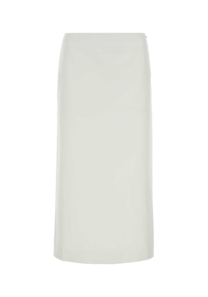 Sportmax White Satin Cellula Skirt