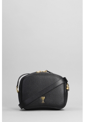Ami Alexandre Mattiussi Shoulder Bag In Black Leather