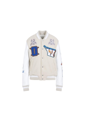 Off-White Tunderbolt Buttoned Bomber Jacket