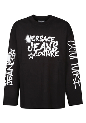 Versace Jeans Couture Logo Dripping Long Sleeve T-Shirt