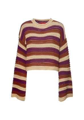 La Doublej Striped Cropped Sweater