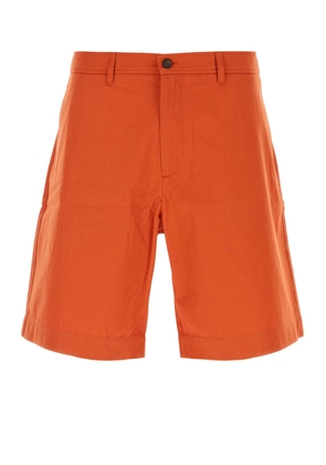 Maison Kitsuné Dark Orange Cotton Bermuda Shorts