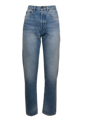Saint Laurent Womans High Waist Slim Fit Denim Jeans