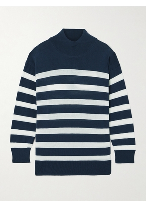 We Norwegians - Hjellestad Striped Merino Wool And Cotton-blend Sweater - Blue - x small,small,medium,large,x large