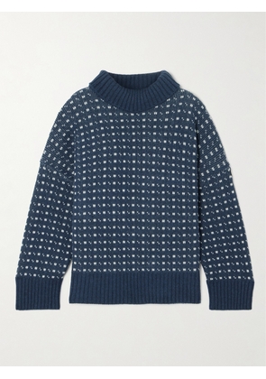 We Norwegians - Marstein Merino Wool And Cashmere-blend Turtleneck Sweater - Blue - x small,small,medium,large