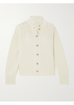 We Norwegians - Nordkapp Cable-knit Merino Wool And Cashmere-blend Cardigan - Off-white - XS/S,M/L