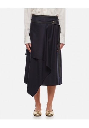Fendi Flattened Wool Skirt