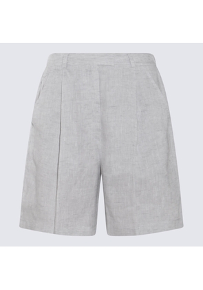 Brunello Cucinelli Light Grey Linen Shorts