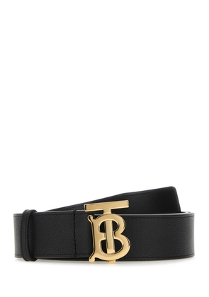 Burberry Black Leather Belt