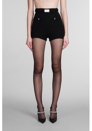Alessandra Rich Shorts In Black Cotton