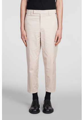 Neil Barrett Slim Regular Pants In Beige Cotton
