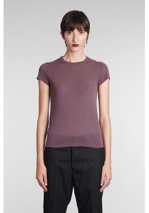 Rick Owens Cropped Level T T-Shirt In Viola Viscose