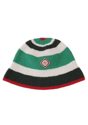 Casablanca Logo Patch Crochet Hat