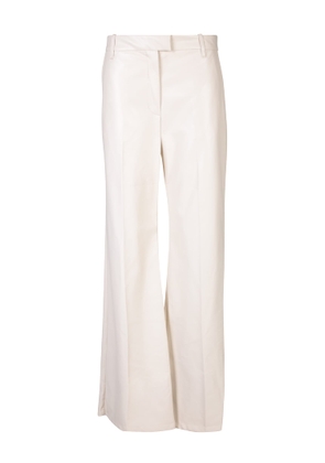 Stand Studio Ivory Faux Leather Flare Trousers