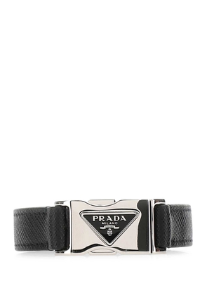 Prada Black Leather Bracelet