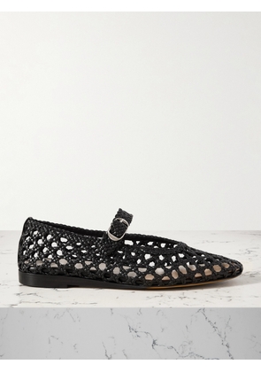 Le Monde Béryl - Woven Leather Mary Jane Ballet Flats - Black - IT36,IT36.5,IT37,IT37.5,IT38,IT38.5,IT39,IT39.5,IT40