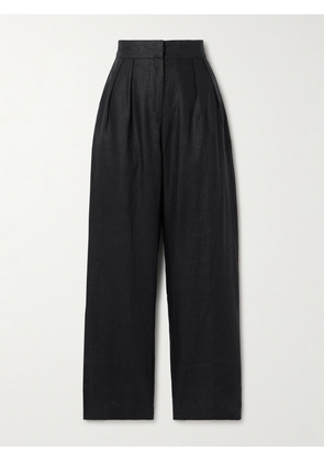 Faithfull The Brand - Duomo Linen Straight-leg Pants - Black - x small,small,medium,large,x large,xx large