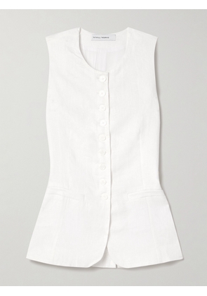 Faithfull The Brand - Domenico Linen Vest - White - x small,small,medium,large,x large,xx large
