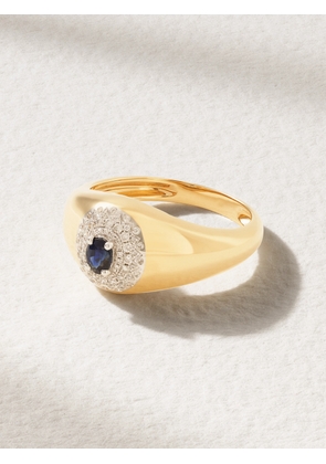 Yvonne Léon - 18-karat Gold, Diamond And Sapphire Ring - 5,6,7