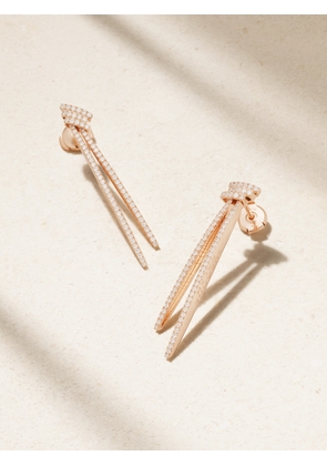 Suzanne Kalan - 18-karat Rose Gold Diamond Earrings - One size