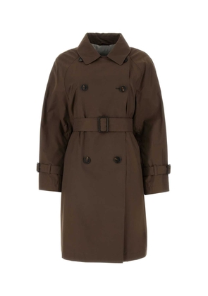 Max Mara The Cube Chocolate Twill Titrench Trench