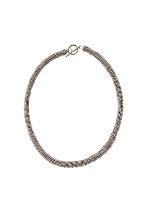 Brunello Cucinelli Silver-Tone Necklace With Beads In Brass Woman