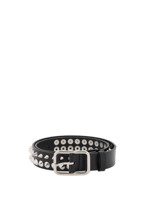 Alessandra Rich Leather Belt With Spikes