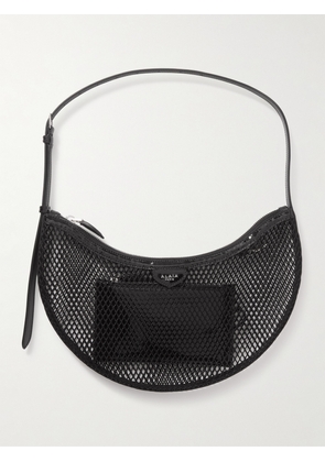 Alaïa - Demi Leather-trimmed Mesh Shoulder Bag - Black - One size