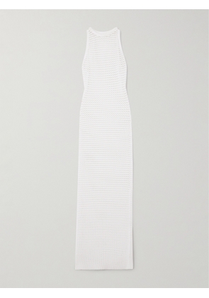 Alaïa - Open-knit Maxi Dress - White - FR34,FR36,FR38,FR40,FR42,FR44