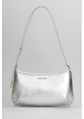 Palm Angels Giorgina Metallic Shoulder Bag In Silver Leather