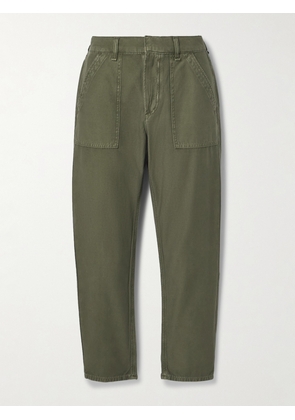 Citizens of Humanity - Leah Cropped Cotton Straight-leg Pants - Green - 23,24,25,26,27,28,29,30,31,32