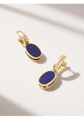 Marla Aaron - Oval Lozenge 14-karat Gold, Mother-of-pearl And Lapis Lazuli Earrings - One size