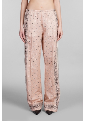 Palm Angels Pants In Rose-Pink Linen