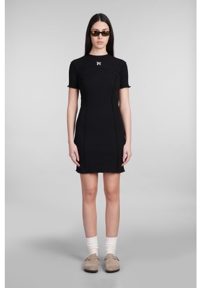 Palm Angels Dress In Black Cotton