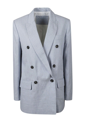 Iceberg Pinstriped Double-Breasted Blazer