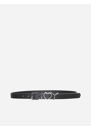 Y/project Heart Logo Leather Belt