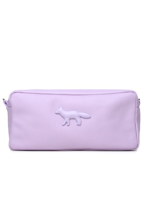 Maison Kitsuné Cloud Lilac Leather Bag