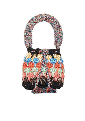 Alanui Crochet Knitted Drawstring Bucket Bag