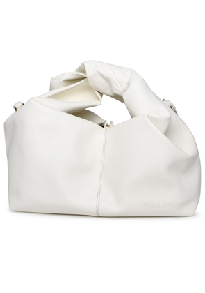 J.w. Anderson White Leather Hobo Twister Bag