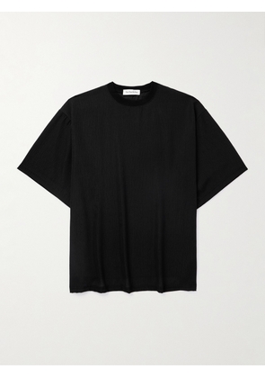 The Frankie Shop - Eliott Textured Stretch-Jersey T-Shirt - Men - Black - XS
