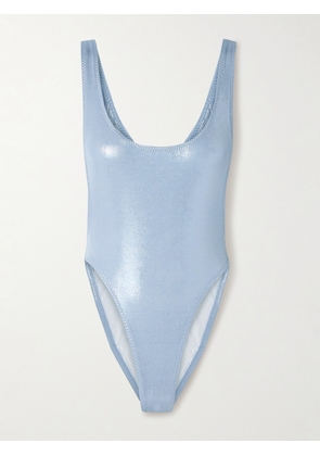 Norma Kamali - Marissa Lamé Swimsuit - Blue - x small,small,medium,large,x large