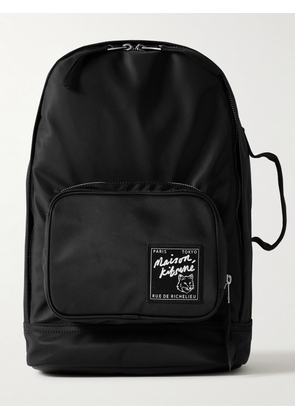 Maison Kitsuné - The Traveller Logo-Appliquéd Backpack - Men - Black