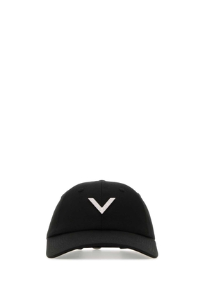 Valentino Garavani Black Stretch Cotton Baseball Cap