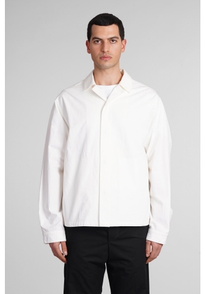 Oamc System Shirt Casual Jacket In White Cotton