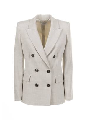 Marella Beige Double-Breasted Jacket