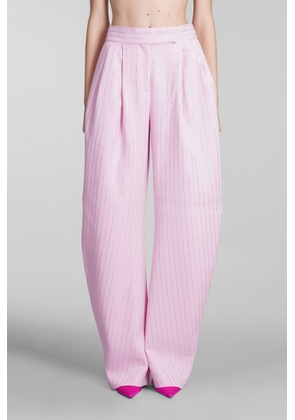 The Attico Gary Pants In Rose-Pink Viscose