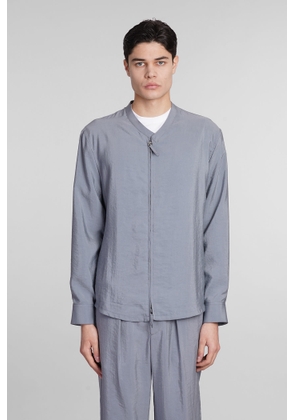 Giorgio Armani Casual Jacket In Grey Silk