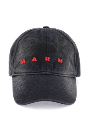 Marni Black Denim Baseball Cap